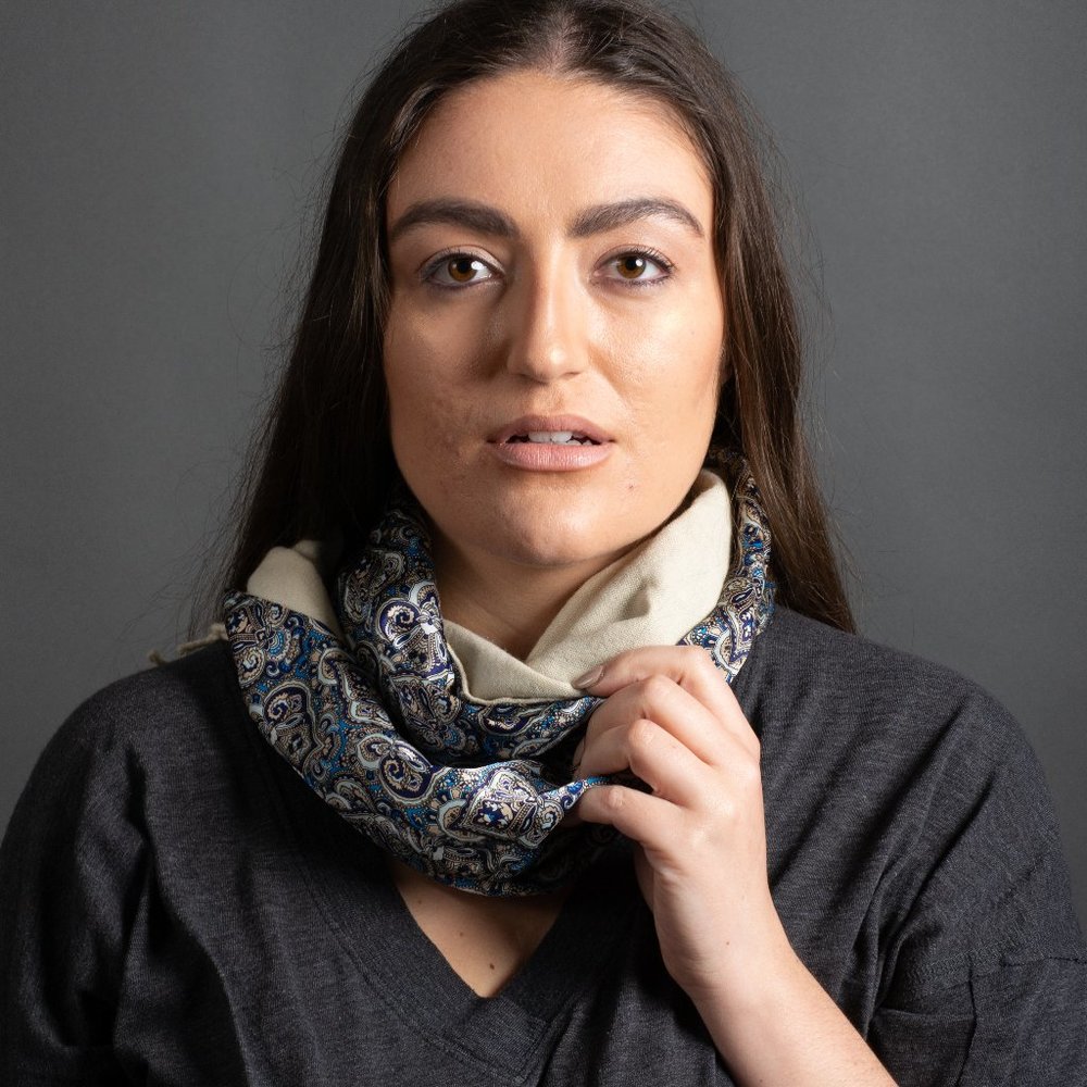 Blue Paisley Scarf